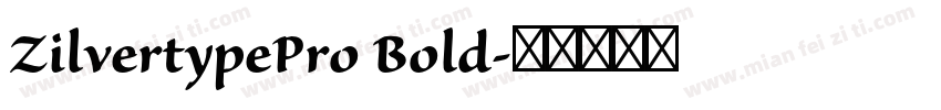 ZilvertypePro Bold字体转换